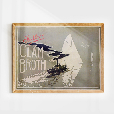 Plakat-Weinlese Fullers Clam Broth