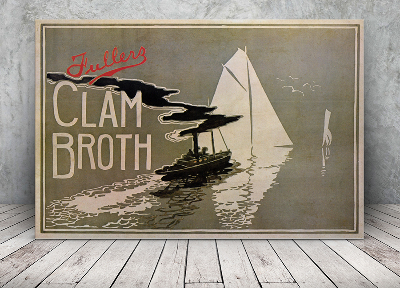 Plakat-Weinlese Fullers Clam Broth