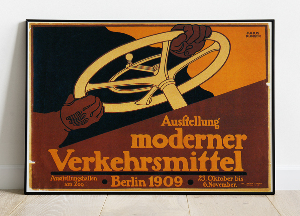Retro-Poster Ausstellung moderner Verkehrsmittel