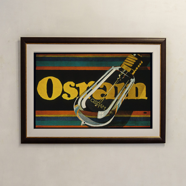 Retro-Poster Osram, elektrische Glühlampen