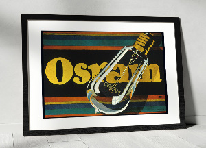 Retro-Poster Osram, elektrische Glühlampen