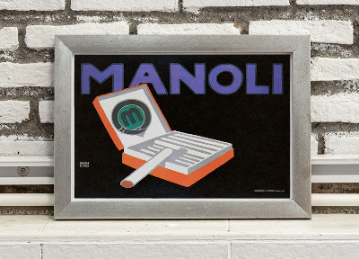Retro-Poster Manoli, Zigaretten