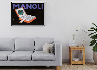 Retro-Poster Manoli, Zigaretten