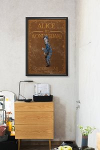 Poster an der Wand Alice im Wunderland Raupe