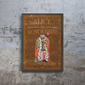 Poster an der Wand Alice im Wunderland Herzkönige