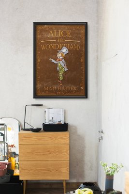 Poster an der Wand Alice im Wunderland Hutmacher