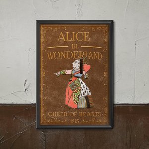 Poster an der Wand Alice im Wunderland Herzkönigin