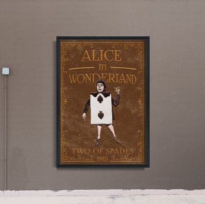 Poster an der Wand Alice im Wunderland Pik Zwei