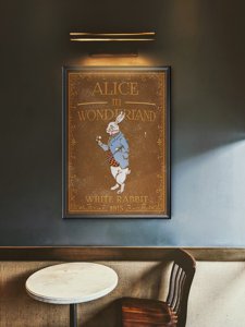Poster Alice im Wunderland weißes Kaninchen