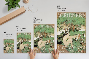 Kunstdruck leinwand Plakat mit einer nackten Frau