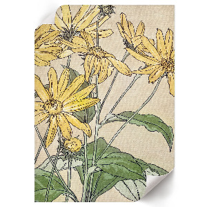 Poster auf Leinwand mit Sonnenblumenmotiv
