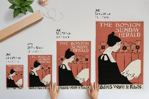 Wand poster Frau mit einer Zeitung