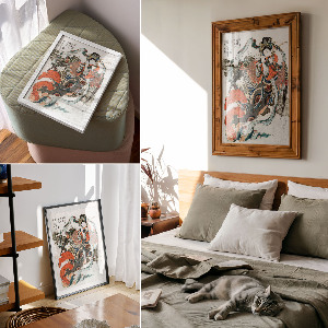 Kunstdruck poster Japanische Frau