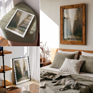 Kunstdruck leinwand Waldweg