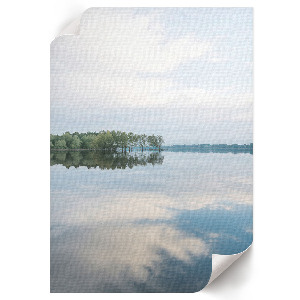 Poster mit Leinwanddruck einer Seelandschaft
