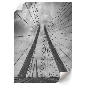 Poster auf Leinwand mit Motiv einer modernen Brücke