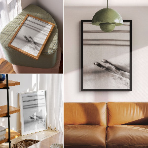 Poster leinwand Skier auf dem Schnee