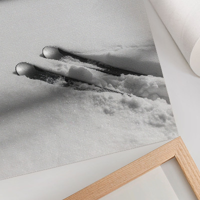 Poster leinwand Skier auf dem Schnee