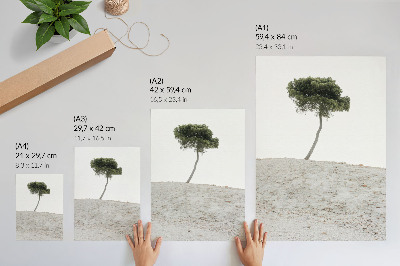 Poster kunstdruck Einsamer Baum
