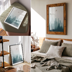 Kunstdruck poster Ein Vogel im Flug