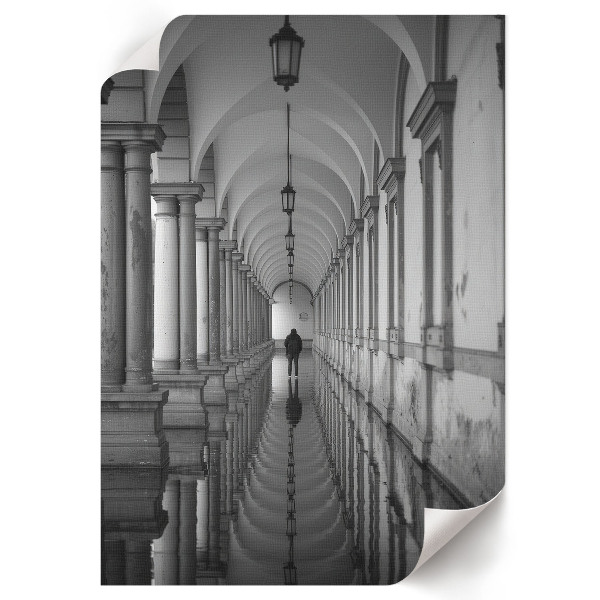 Retro poster Architektonische Symmetrie