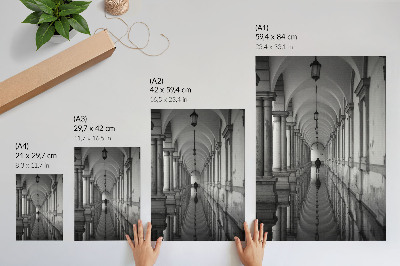 Retro poster Architektonische Symmetrie