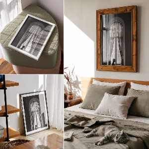 Poster leinwand Vintage-Fenster