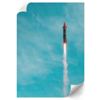 Kunstdruck leinwand Rakete am Himmel
