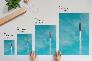 Kunstdruck leinwand Rakete am Himmel