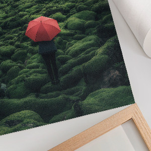 Retro poster Grüne Landschaft