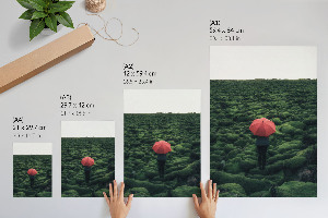 Retro poster Grüne Landschaft