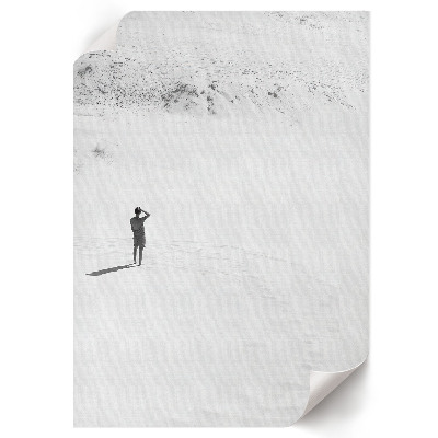 Poster auf leinwand Mann im Sand