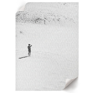 Poster auf leinwand Mann im Sand