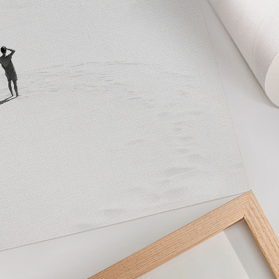 Poster auf leinwand Mann im Sand