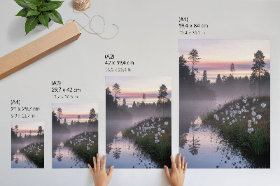 Poster kunstdruck See am Morgen