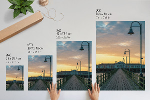 Poster leinwand Holzsteg