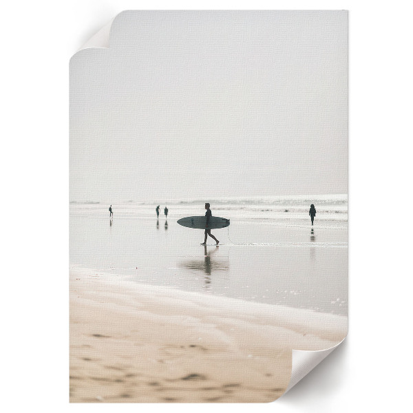 Poster auf leinwand Surfer am Strand