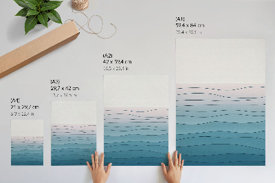 Kunstdruck leinwand Minimalistische Wellen