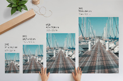 Poster auf leinwand Weiße Boote