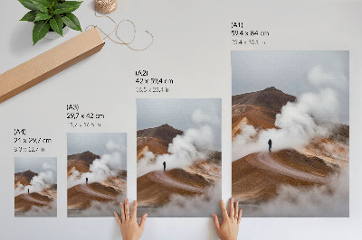 Kunstdruck poster Berge in den Wolken