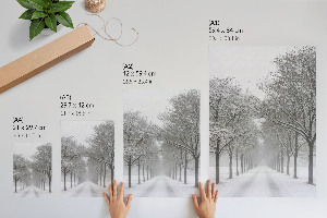 Poster kunstdruck Verschneite Gasse
