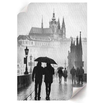 Poster auf leinwand Ein Spaziergang im Regen
