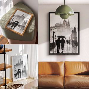 Plagát do izby Daždivá prechádzka