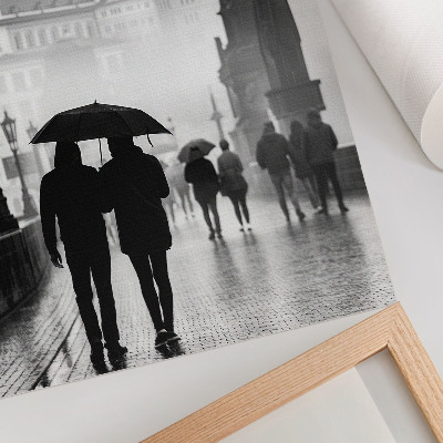 Poster auf leinwand Ein Spaziergang im Regen