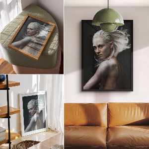 Retro plagát Umelecký portrét