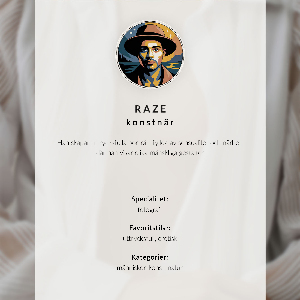 Retro plagát Umelecký portrét