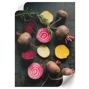 Kunstdruck mit buntem Gemüsemotiv