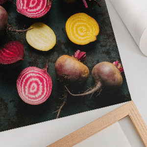 Kunstdruck mit buntem Gemüsemotiv