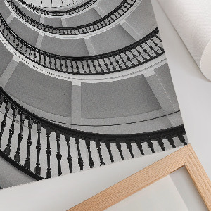 Retro-Poster mit Wendeltreppe