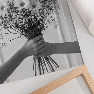 Bilder-Poster mit weißen Blüten